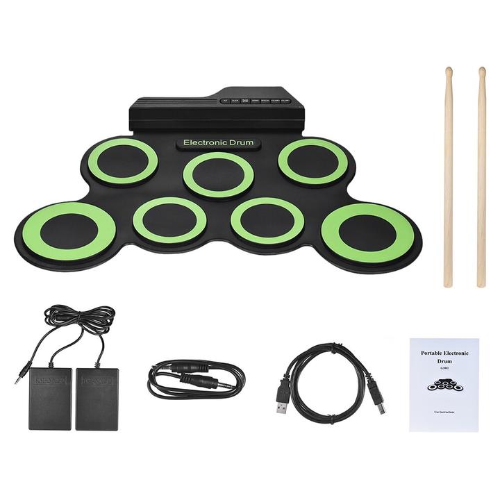 Portable Electronic Drum Pad Set