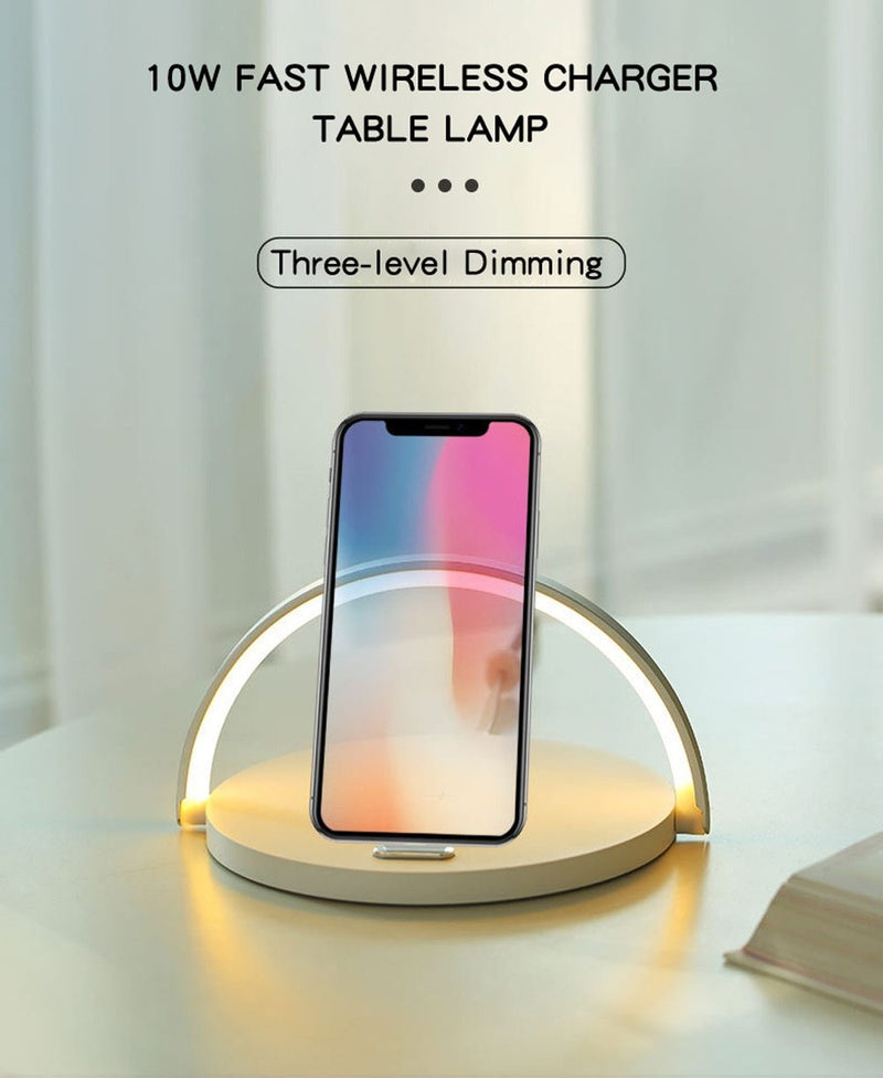 Wireless Charger Bedside Lamp | Wireless Charging Stand Table Lamp