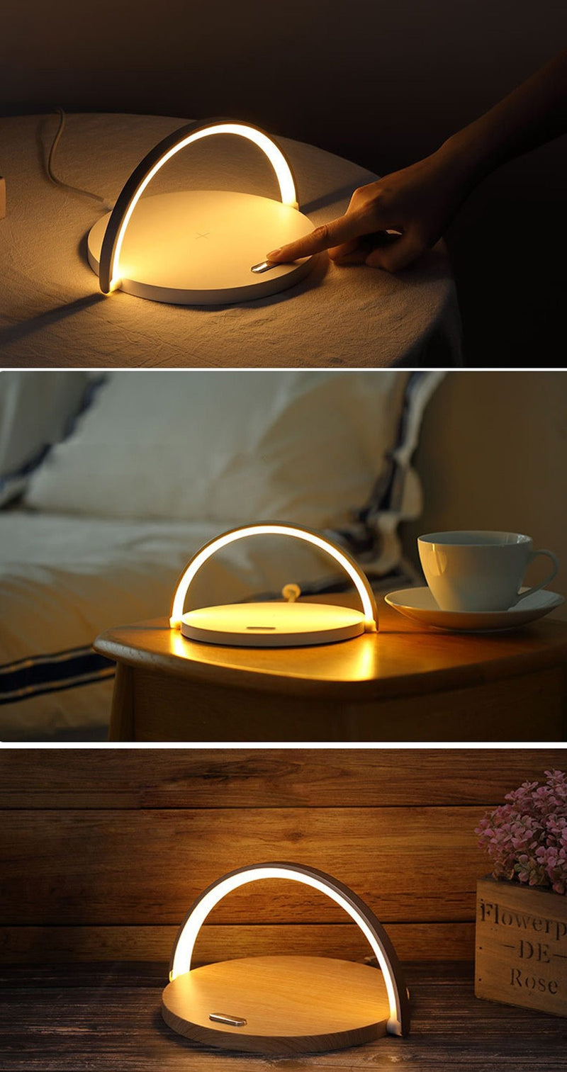 Wireless Charger Bedside Lamp | Wireless Charging Stand Table Lamp